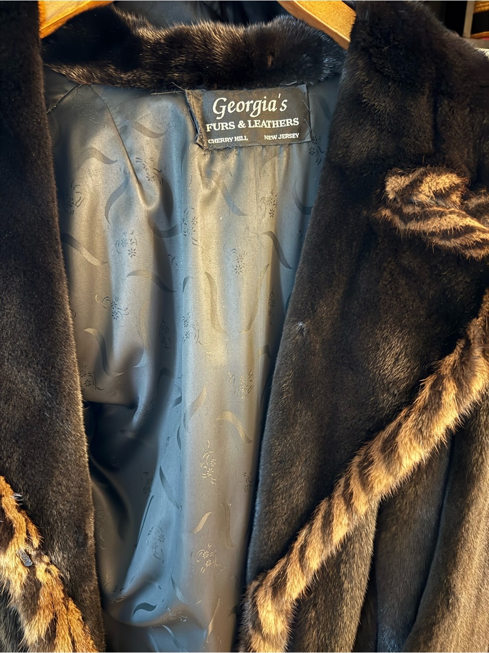 Black Mink Trench Coat